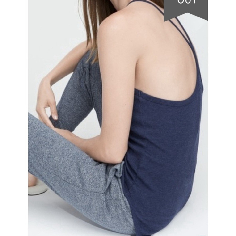 UGG eveline navy blue tank top womens size small Racerback Rayon Super Soft - Picture 2 of 7